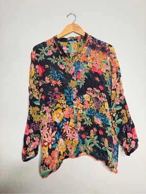 Johnny Was Poppy Top Sz L floral